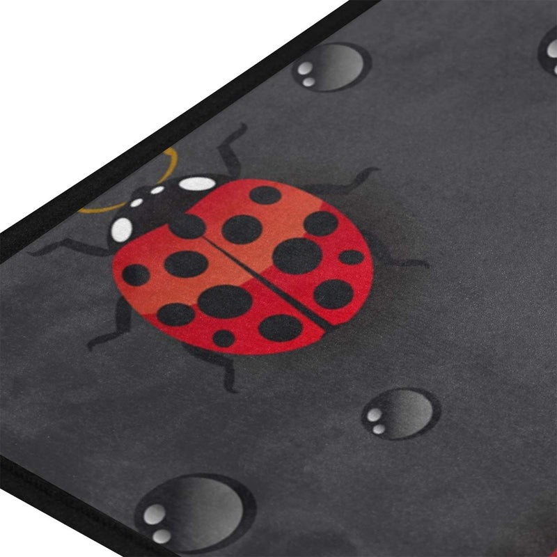 senya Kitchen Rugs Ladybug Rain Design Non-Slip Soft Kitchen Mats Bath Rug Runner Doormats Carpet for Home Decor, 39" X 20" - Image 3